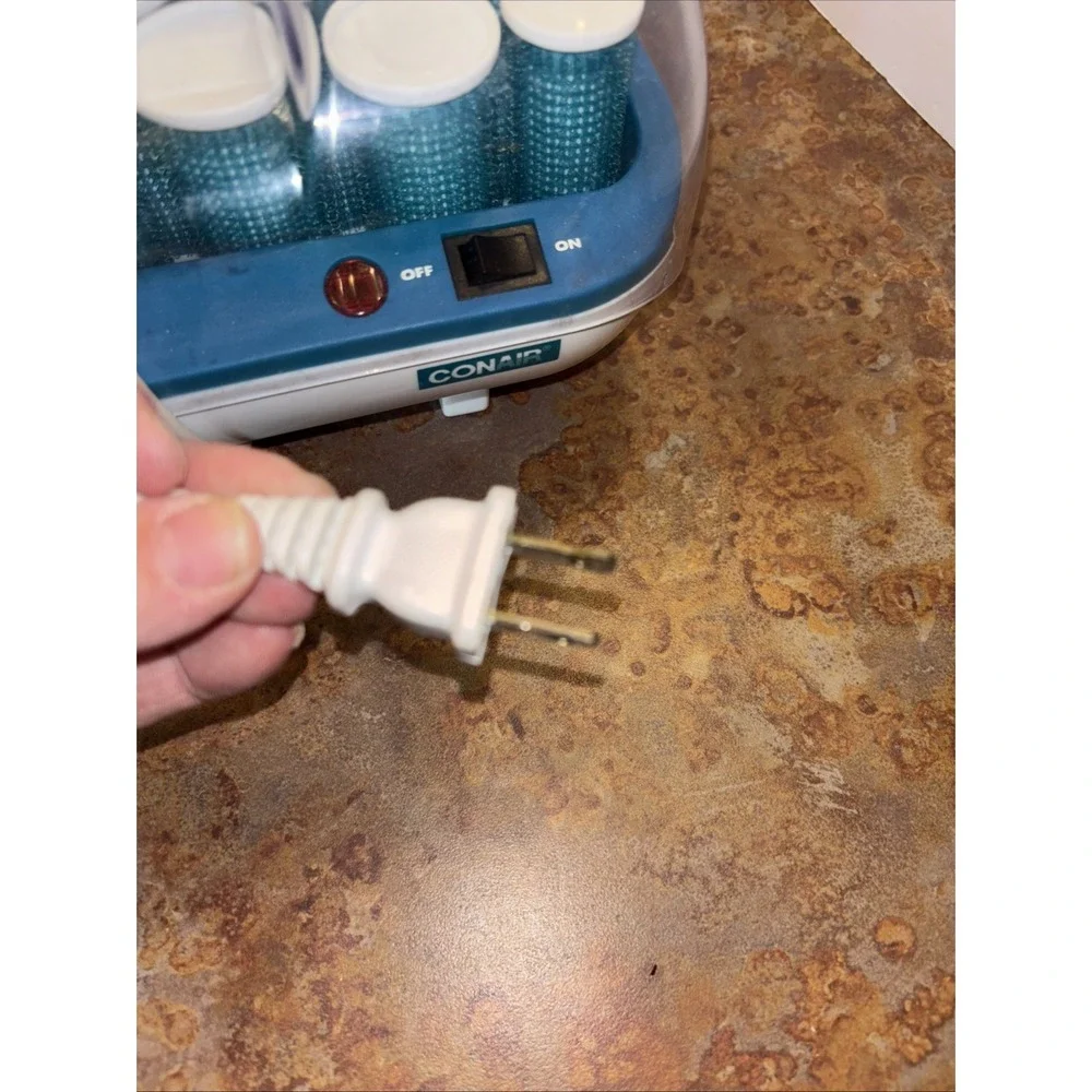 CONAIR EASY HOLDING HAIRSETTER 20 EASY GRIP HOT ROLLERS CURLERS + 17 CLIPS